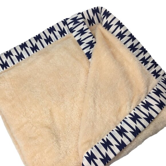 Bacati Baby Blanket Owl NWOT Lovey Security Blanket Plush Soft Ikat Border 42x30 - Picture 3 of 5